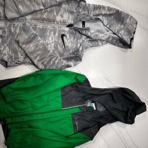 Nike Kids Gray and Green Raincoats